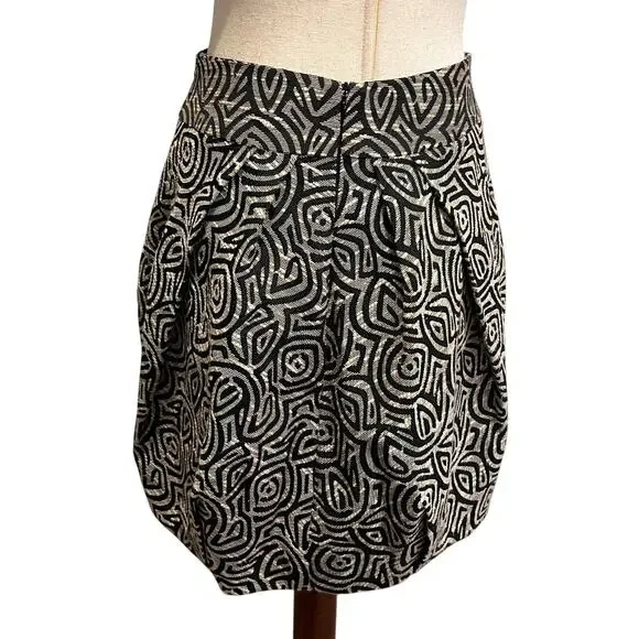 EVA FRANCO Women's Draped Jungle Jacquard Bubble Skirt Size 2 - Picture 2 of 8